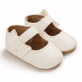 thumbnail image 2 of Yoyauz Baby Girl Mary Jane Shoes Anti Slip Rubber Sole Ballet Slippers Princess Dress Wedding Shoes Newborn Kids Shoes Toddler Shoes（0-12 Month）, 2 of 10