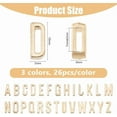 thumbnail image 2 of 156Pcs 3 Colors Alphabet Slide Letter Charms Initial A-Z Alphabet Beads Alloy Letter Charms for DIY Flat Leather Bracelet Wristbands Necklace Colorful DIY, 2 of 6