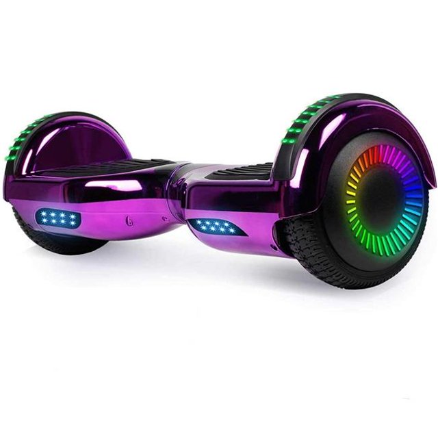 Trottinette Électrique Auto-Équilibrée Hoverboard, Chrome et Violet