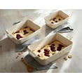 thumbnail image 4 of Ceramic Bakeware Set, Rectangular Baking Dishes, Oven, Microwave & Dishwasher Safe, Set of 3 (Cream), 4 of 6