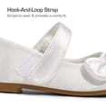 thumbnail image 3 of BURUDANI Toddler Girls Kids Bow-knot Mary Jane shoes Dress Flat Shoes ANGEL-5 WHITE/SATIN Size 6T, 3 of 7