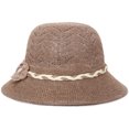 thumbnail image 4 of Magik Women Lady Summer Breathable Sun Braided Trim Straw Bowler Cap Cloche Hat, 4 of 5