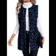 thumbnail image 1 of Chaleco Abierto con Estampado de Leopardo para Mujer, Chaqueta Vintage Sin Mangas Azul Oscuro XL, 1 of 8