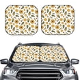 thumbnail image 2 of Wukai Cartoon Corn Pumpkin Sunflower Print Windshield Sun Shade, Car Front Window Shades Sunshade Cover Sun Visor Shield Block Automotive Interior Protector Blocks UV Rays-Small, 2 of 6