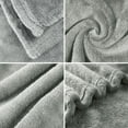 thumbnail image 6 of Unique Bargains Flannel Fleece Plush Throw Bed Soft Blanket Gray 91" x 102", 6 of 7
