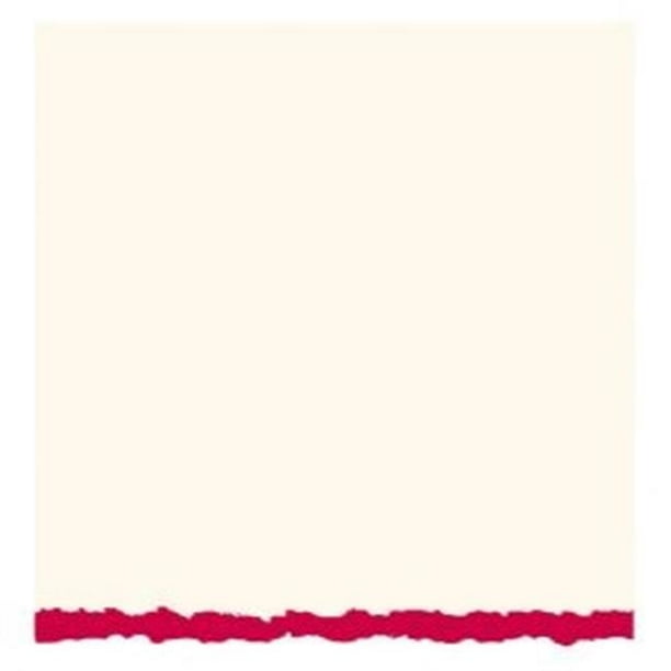 3,5 x 4,875 Po de Cartes Créatives de Deckle Blanc et Rouge