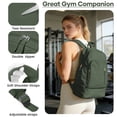 thumbnail image 2 of SYCNB Gym Backpack with Shoe Compartment, Waterproof Lightweight Sport Bag for Men & Women, Casual Travel Swimming Bag, Olive Green, 2 of 7