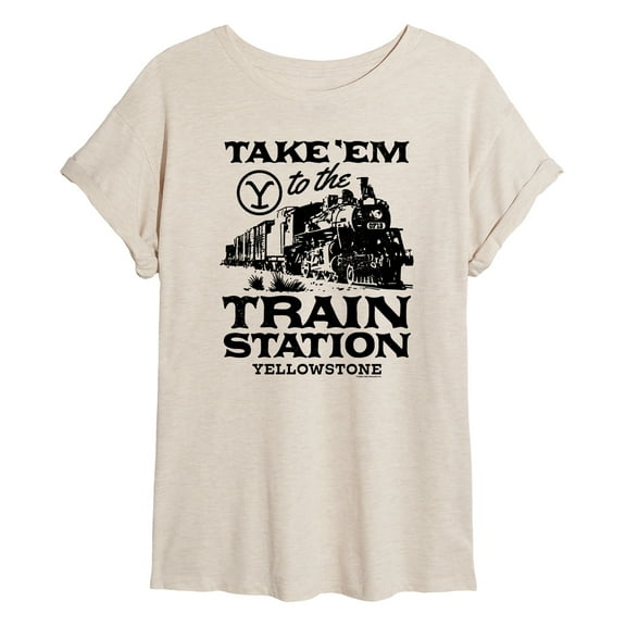 Yellowstone - Take Em to the Train Station - Juniors Ideal Flowy Muscle T-Shirt