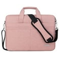 thumbnail image 1 of Laptop bag, 15.6 inch, waterproof, shockproof, laptop shoulder bag, with shoulder strap and hidden handle, pink, 1 of 5