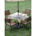 thumbnail image 3 of Easter Bunny Outdoor Tablecloth - 54x54 Inch Square Dining Table Cover, Blue Easter Eggs Spring Floral Butterflies Waterproof Outdoor Table Cloth with Umbrella Hole & Zipper for Picnic/Patio/Party, 3 of 7
