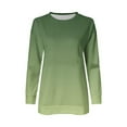 thumbnail image 3 of Gytharion Womens Long Sleeve T-Shirts Fashion Casual Gradient Printed Pullover Sweatshirt Fall Lightweight Loose Crew Neck Blouses for Women, 3 of 4