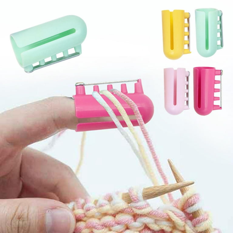 Yarns Finger Guides Splitter Knitting Thimble with different