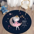thumbnail image 1 of Tapis imprimé dessin animé fille pour enfants, Kawaii, rond, antidérapant, en flanelle, pour salon2120cm diameter zhangyuxiang unisex, 1 of 1