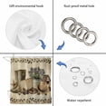 thumbnail image 3 of Vintage Farmhouse Shower Curtain Set - 72" x 78" Washable Bathtub Curtain with 12 Hooks, Retro Country Boots Flowers Leaf Book Waterproof Fabric Stall Shower Curtains for Bathroom/Bathtub Décor, 3 of 6