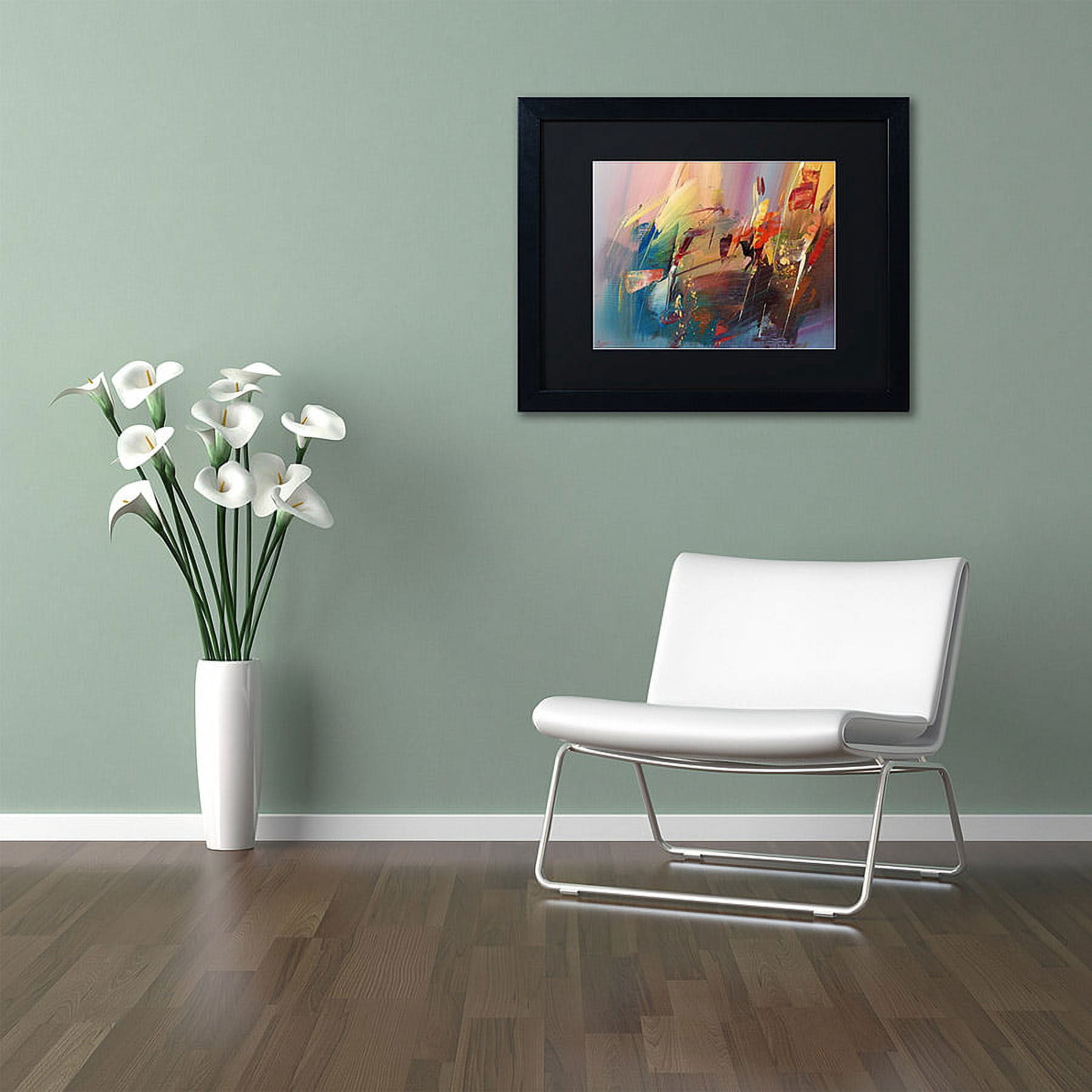 Trademark Fine Art "Garden" Canvas Art by Ricardo Tapia, Black Matte, Black Frame