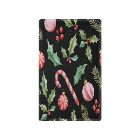 IAUYY Retardant PC Material Unused Outlet Cover Switch Plate Covers Easy DIY Installation with Screws Light Switch Cover Plate Wintergreen Leaf Ornaments