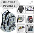 thumbnail image 3 of HUISEFOR Fish Camo School Backpack for Boys 17 Inch Large Capacity Bookbag with Adjustable Shoulder Strap, Lightweight School Bag Waterproof College Students Backpacks Age 6-18, 3 of 7