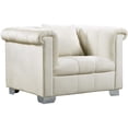 thumbnail image 2 of Home Square 2-Piece Furniture Set with Velvet Accent Chair and Loveseat in Cream, 2 of 8