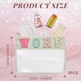 thumbnail image 2 of Logo Cartera deportiva transparente Chenille Letter Travel Patch Bag Maquillaje Muñequera MFZFUKR BST3060353-3, 2 of 5