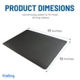thumbnail image 3 of Frieling EveryDay Rectangular Placemat, Novo Cuero - Black Dining Table Mat, Non-Slip Vinyl & Polyester Surface for Indoor & Outdoor Use, 13" x 17" Modern Table Decor Accessory - Made in Chile, 3 of 8