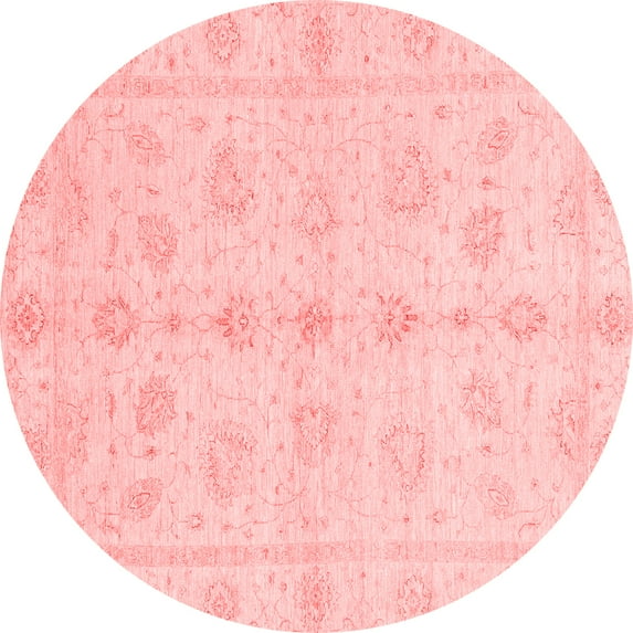 Ahgly Company Indoor Round Oriental Red Traditional Area Rugs, 5' Round