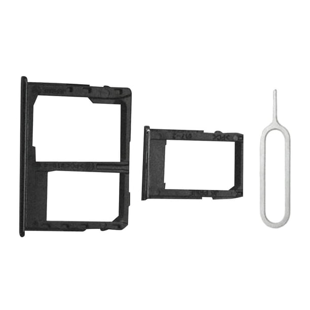 Compatible con Galaxy J610 J6 Plus, reemplazo de ranura para lector de tarjetas SIM dual para Negro