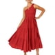 thumbnail image 1 of Maxi vestidos bohemios,Vestido largo de fiesta bohemia de verano para mujer, vestido largo con volantes y un hombro, artesanía superior, 1 of 6