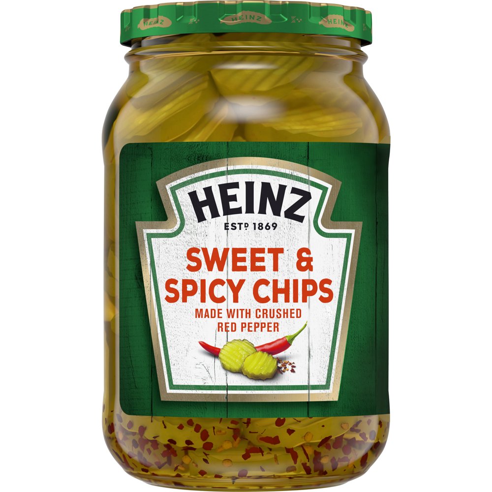 Heinz Sweet & Spicy Pickle Chips with Crushed Red Pepper, 16 fl oz Jar