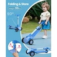 thumbnail image 5 of 2-in-1 Adjustable Kick Scooter for Kids 3-12 Years, LED Light- Wheels, Foldable Design, 5-Level Handlebar & Removable, 5 of 8