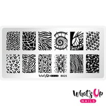 Whats Up Nails B025 Animalistic Nature Metal Stamping Plate for Nail Art Design