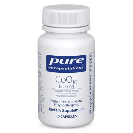 Pure Encapsulations CoQ10 120 mg - Coenzyme Q10 Supplement for Heart Health, Energy, Antioxidants, Brain & Memory Health - Cellular Health, Cognition & Cardiovascular Support* - 30 Capsules
