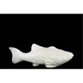 thumbnail image 1 of Ceramic Koi Gloss Fish Figurine - White, Small, 1 of 1
