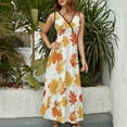 thumbnail image 3 of Autumn Harvest Maple Leaves Thanksgiving Pattern Design Sleeveless Dress Summer Clothes for Women Women's Clothing 2025, 3 of 6