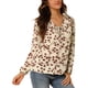thumbnail image 4 of INSPIRAR CHIC Blusa de Otoño con Volantes y Cuello en V de Flores Vintage para Mujeres S Beige, 4 of 7