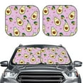 thumbnail image 2 of Goofa Different Avocados Pattern 2 Piece Car Windshield Sun Shade Foldable | Front Windshield Shade for Sun, Heat and UV Rays | Sunshade for Car Front Window-, 2 of 7