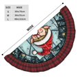 thumbnail image 2 of Halloween Christmas Tree Skirt - Merry Christmas No.217 30 Inches Plaid Trim Christmas Tree Skirt for Halloween Indoor Holiday Home Christmas Tree Decorations with Three Ribbons, 2 of 7