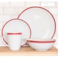 thumbnail image 2 of 10 Strawberry Street Simply Coupe 16-Piece Ceramic Dinnerware Set, Red, 2 of 9