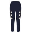thumbnail image 3 of Hurxie Women's Halloween Spooky Season Print Graphic Leggings Cute Skinny Leg Pants, 3 of 4
