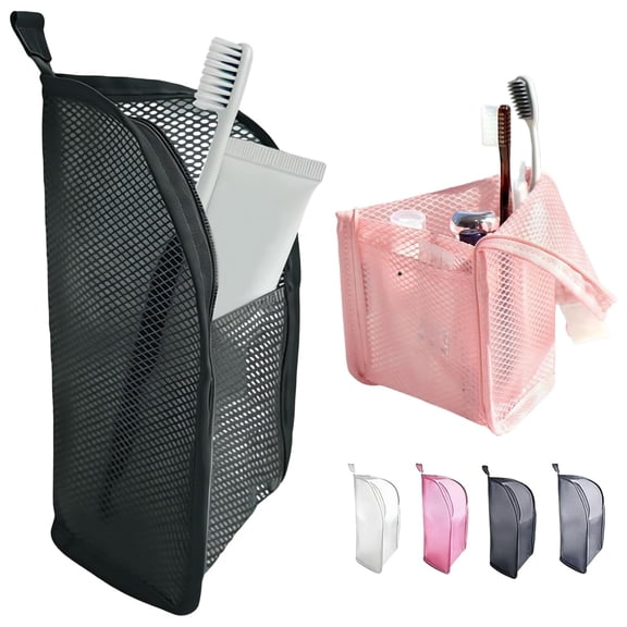 No More Mess in Your Bag – Standing Travel Toiletry Bag, Waterproof Clear Cosmetic Bag with Large Capacity, Portable Hanging Toiletry Organizer for Makeup, Toothbrush, Travel Essentials