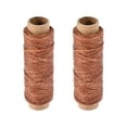thumbnail image 4 of Uxcell Leather Sewing Thread 33 Yards 150D/1mm Waxed Flat Thread Coffee 2pcs, 4 of 6