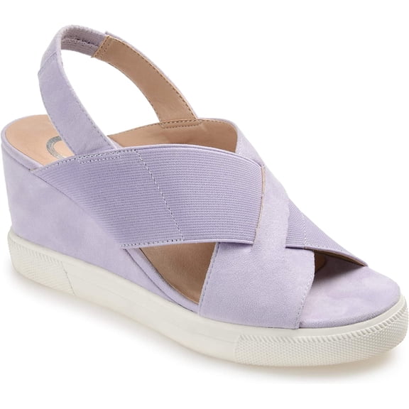 Journee Collection Womens Ronnie Wedge Sandal 9.5 Purple