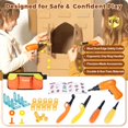 thumbnail image 4 of Juego de herramientas de construcción ZLemma Kids con taladro eléctrico 258 piezas, 4 of 7