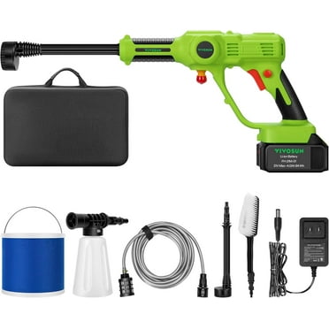 VIVOSUN 21V Cordless Pressure Washer, 4.0Ah Battery, 775 PSI Portable Power Washer, 6-in-1 Nozzle, with Battery and Charger, Accessories Kit for Car, Fence, Floor Cleaning