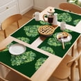 thumbnail image 5 of St. Patrick's Day Placemats Set of 12, Lucky Irish Shamrock Non-Slip Place Mats Washable Table Mats for Kitchen Dining Table Decorations Indoor/Outdoor, 5 of 9
