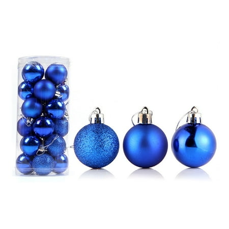 

Temacd 24 Pcs Christmas Ball Delicate Reusable High Gloss Xmas Tree Decor Ball Pendant Home Decor