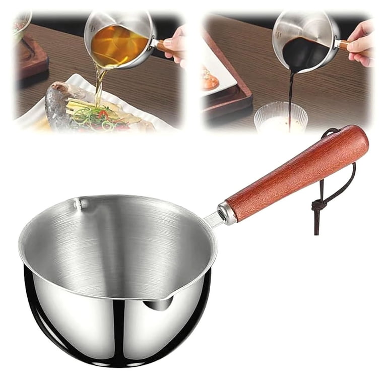 for MINI Milk Butter Warmer For Seafood, Stainless Steel Melting Pot For Tealight Candles, Small Baby Food Warmer, Pan Cooking, Chocolate Melting Pot, Hot Oil Pan (300ml