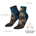 thumbnail image 4 of Bingfone Moon Night Sky Cute Rabbit Design Patterned Men's Women's Casual Cotton Socks, 4 of 5