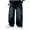 A01-Black, variant on Childrens Baggy Cargo Jeans Elastic High Waist Hip Hop Pants Vintage Wide Leg Ripped Jeans Loose Fit for Teens(A01-Blue,9-10 Years)