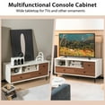 thumbnail image 4 of Spaco Mid-Century TV Stand for 50-inch TVs with 2 Cubbies and 3 Drawers, Mid Century Modern TV Stand for Living Room Bedroom, 4 of 8