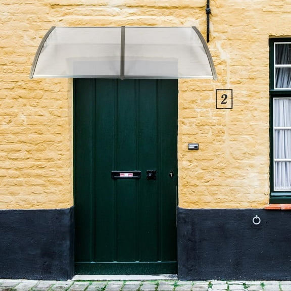 Zimtown DIY 35.4"x 77" Outdoor Polycarbonate Front Door Window Awning Patio Cover Canopy